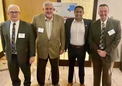 SourceAmerica CEO Richard Belden, with BAC's John Saddler and Amar Patel and NCSE-Chair Allen Connely, President and CEO, Moziac