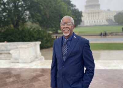 Simeon Fowler with the Capital Building in the Background
