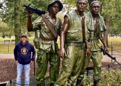 Simeon Fowler at the Vietnam Veterans Memorial