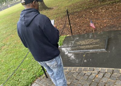 Simeon Fowler at the Vietnam Veterans Memorial
