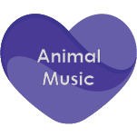 Purple Heart Button Animal Music