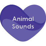 Purple Heart Button Animal Sounds