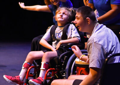 Viera Middle School students with teaching artist and teaching assistant performing "Kuku" at the BAC 12th Annual Performing Arts Showcase at the King Center in Melbourne.