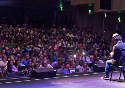 A view of the audience and soloist Jesus Steinleiter performing Native American Flute music at the BAC 12th Annual Performing Arts Showcase at the King Center in Melbourne.