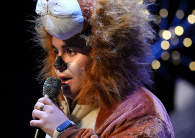 Eau Gallie High student in lion costume performs "The Stories of the Stars" at the BAC 12th Annual Performing Arts Showcase at the King Center in Melbourne.