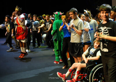 Over 100 students and adults with special needs, along with teaching artists, and general education students, gathered on stage for the Grand Finale at the BAC 12th Annual Performing Arts Showcase at the King Center in Melbourne.