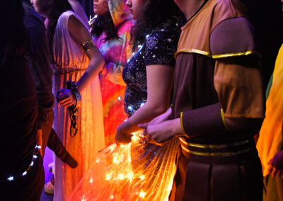 The Eau Gallie High School students standing off stage for the Grand Finale.