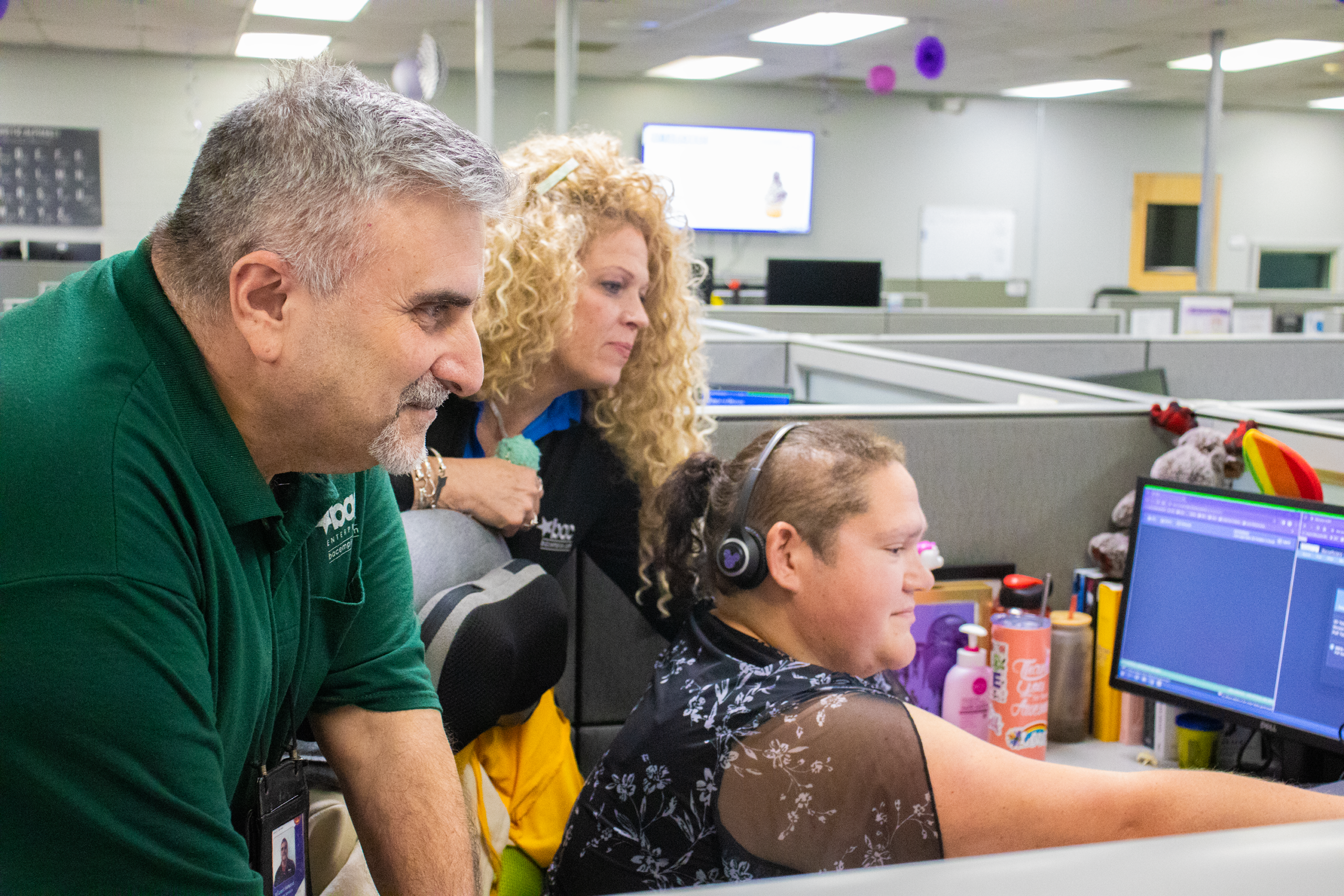 Team training at BAC's call center