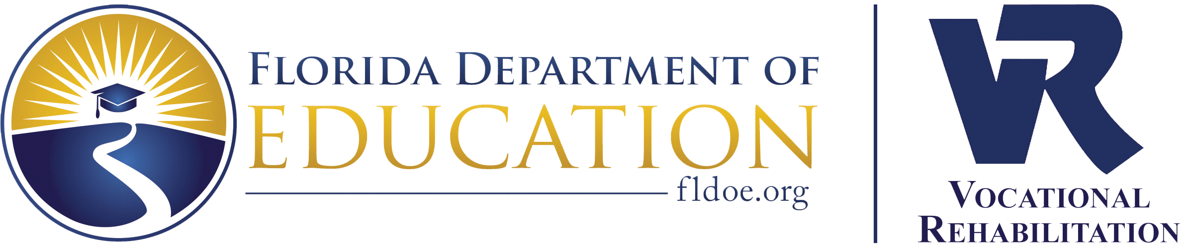 Florida Department of Education Vocational Rehabilitation Logo and website fldoe.org