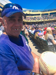 Glenn got an autographed baseball from the NY Yankees.