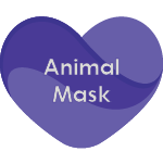 Purple Heart Button Animal Mask