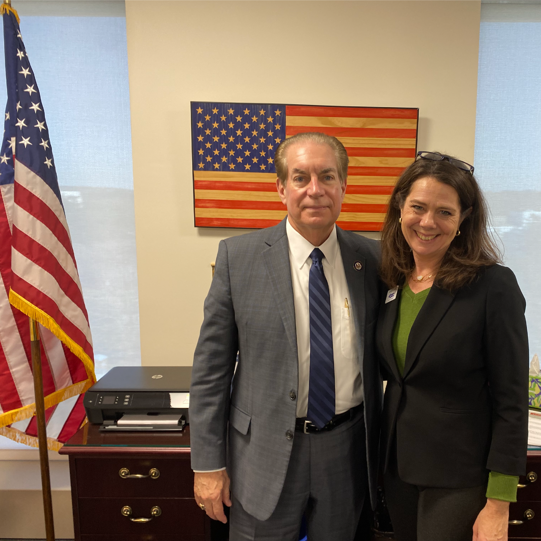 Senator Wright with Susan McGrath.