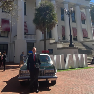 Shane at the old capital building in Miami.